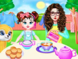 Mom And Taylor Washing Clothes - Play Free Online