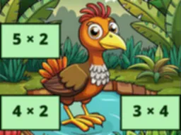 Multiplication: Bird Image Uncover - Play Free
